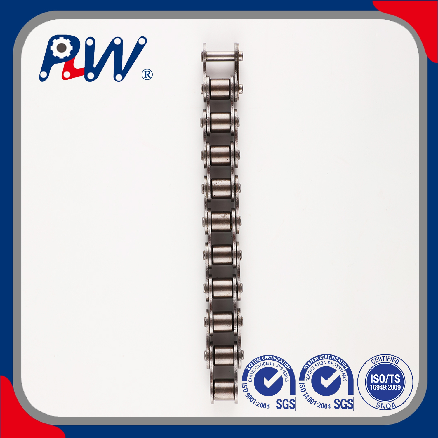 Serie SP Cadenas de rodillos industriales duraderos de tono corto