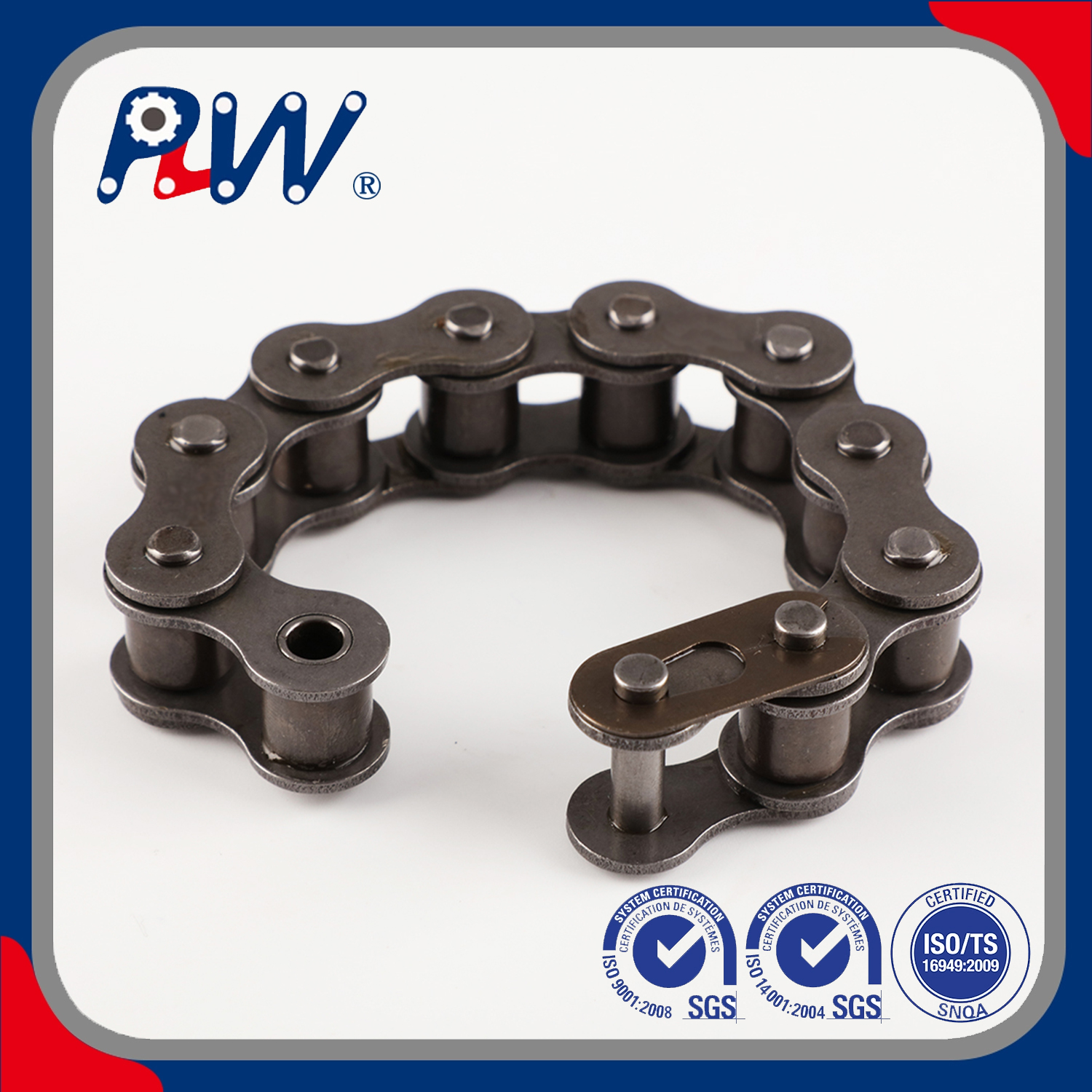 Serie SP Cadenas de rodillos industriales duraderos de tono corto