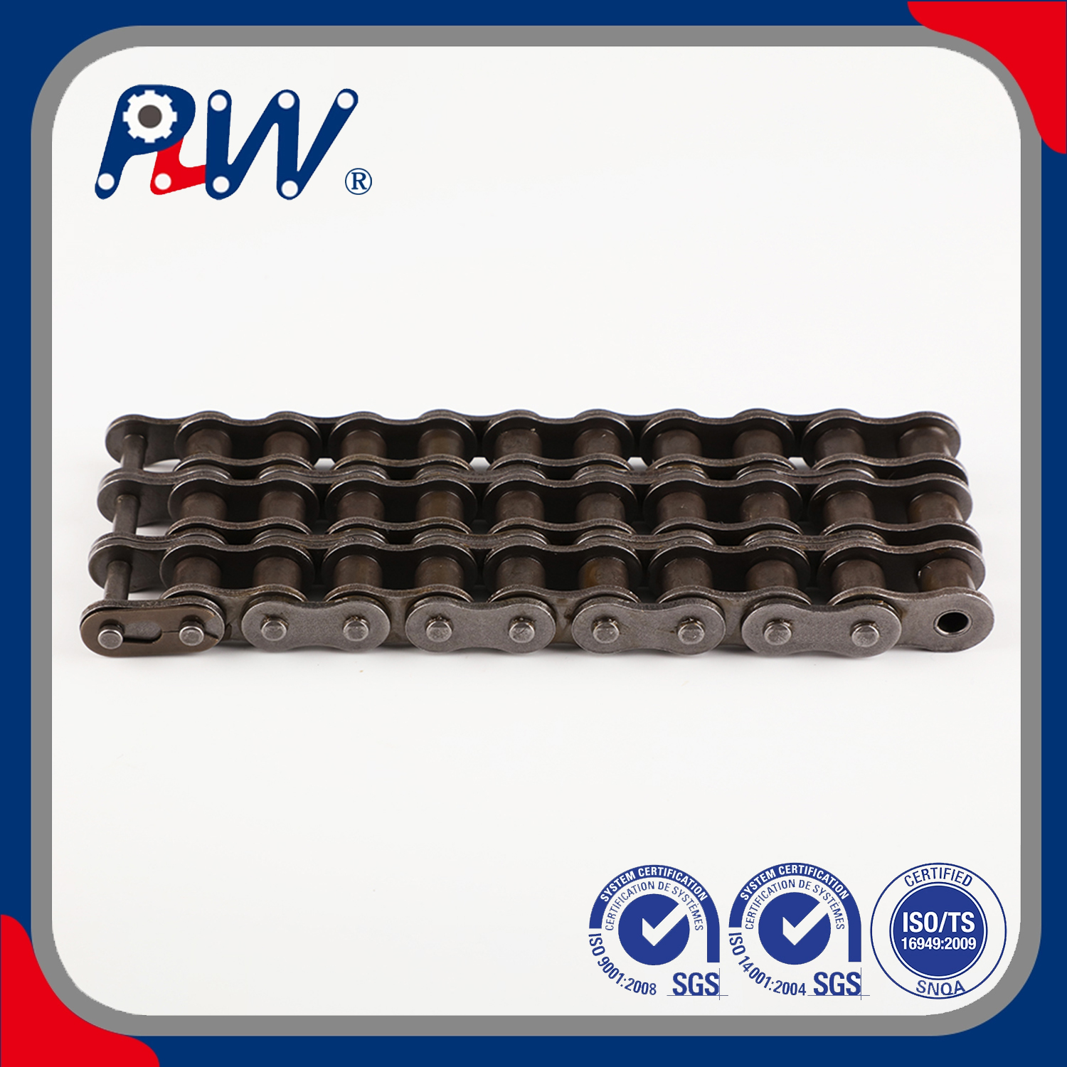 Hecho en China Cadena de rodillos Simplex / Duplex / Duplex / Triplex de alta calidad de alta calidad 60-3, 80-3, 12B-2, 16B-3