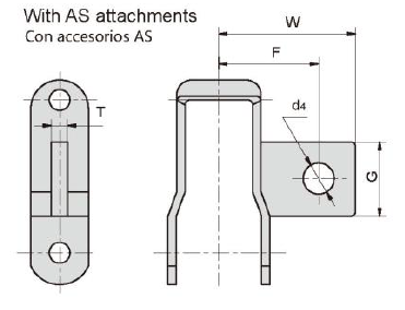 Cadenas de pivote de acero con accesorios