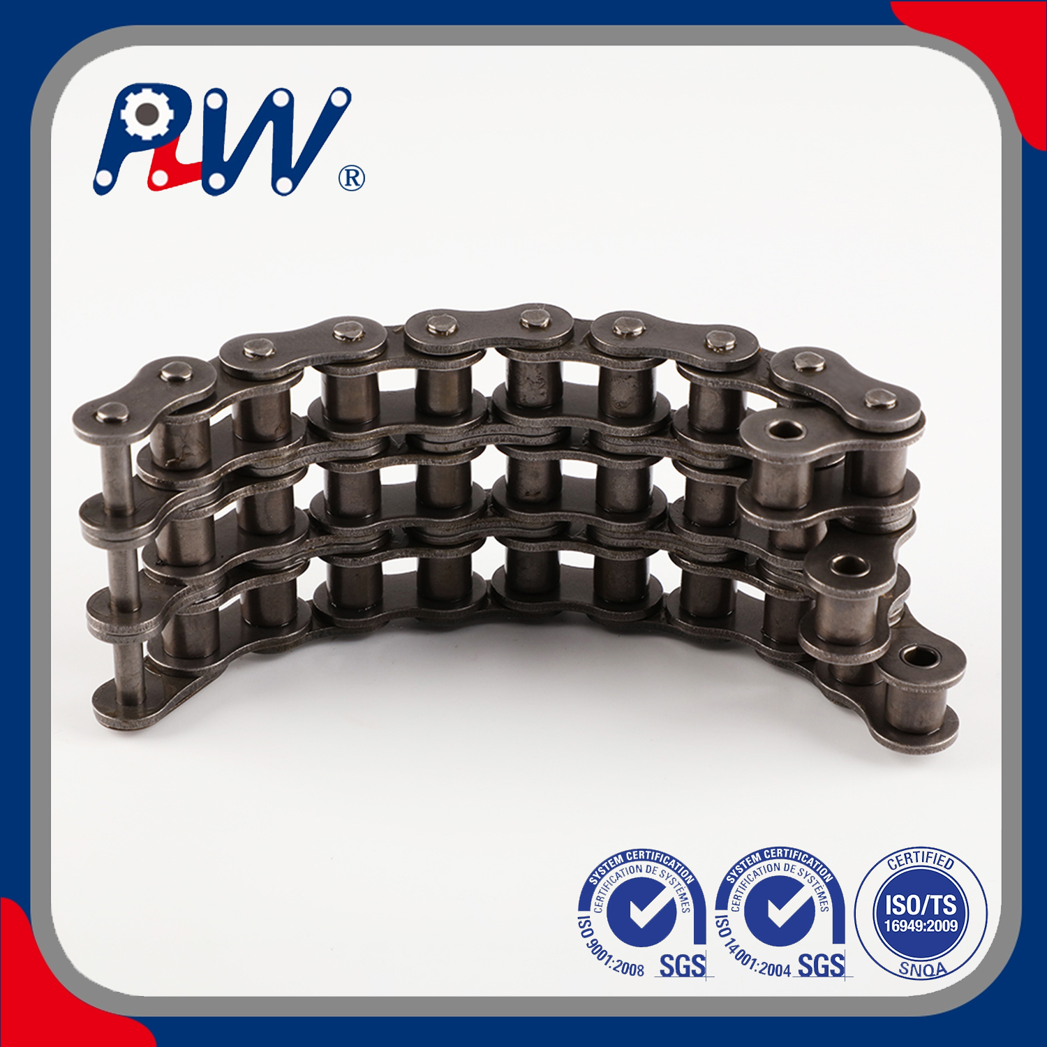 Cadena de rodillos de acero de carbono/acero inoxidable de la serie A/B y otra cadena de transporte especial