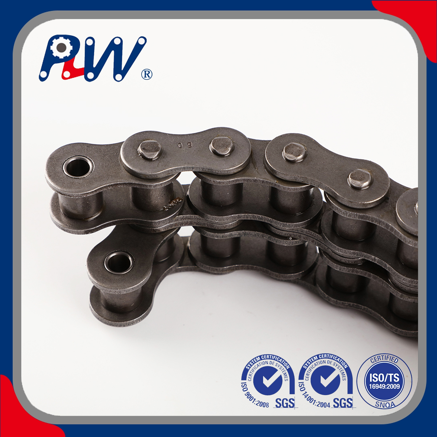 Cadena de rodillos de acero de carbono/acero inoxidable de la serie A/B y otra cadena de transporte especial