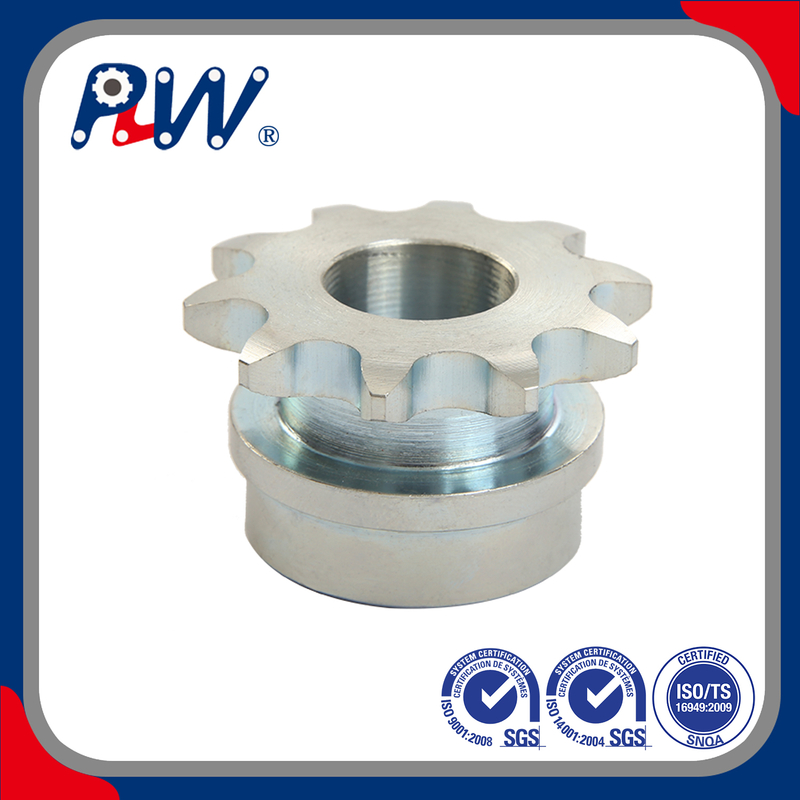 Transmisión de cadena de rodillos Característica de alto desgaste Piñón hecho a pedido con tratamiento de zincado